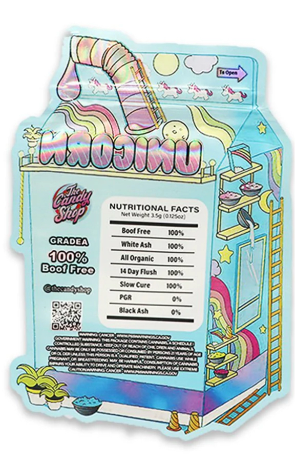 UNICORN MILK MYLAR BAGS CALI PACKS