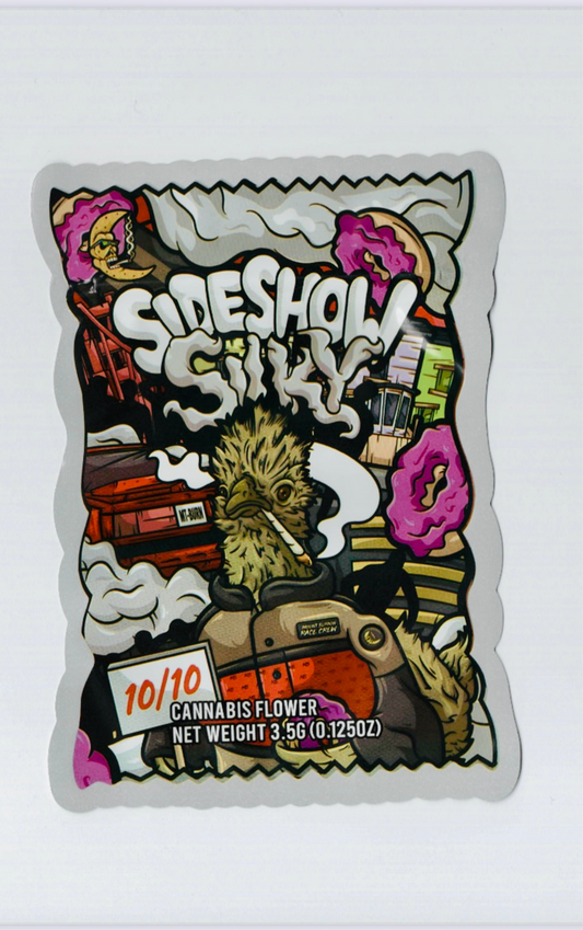 SIDESHOW SILKY MYLAR BAGS   CALI PACKS