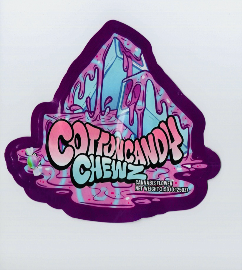 COTTON CANDY CHEWZ MYLAR BAG   CALI PACKS