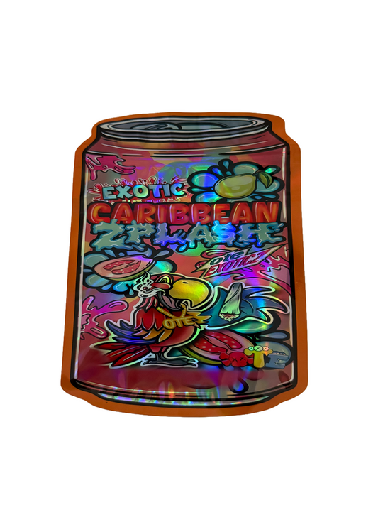 EXOTIC CARRIBBEAN ZPLASH MYLAR BAGS   CALI PACKS