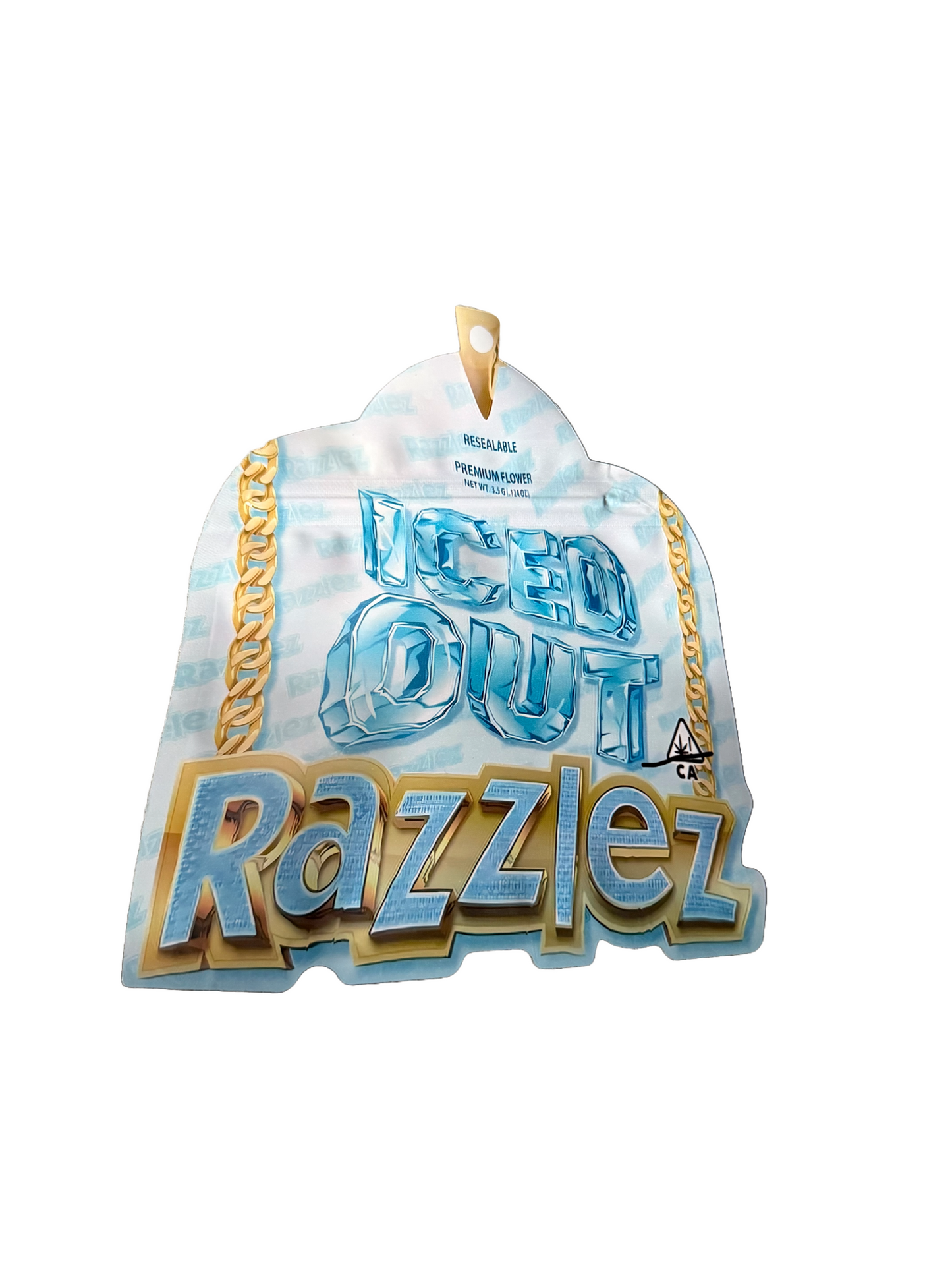 ICED OUT RAZZLEZ MYLAR BAGS   CALI PACKS